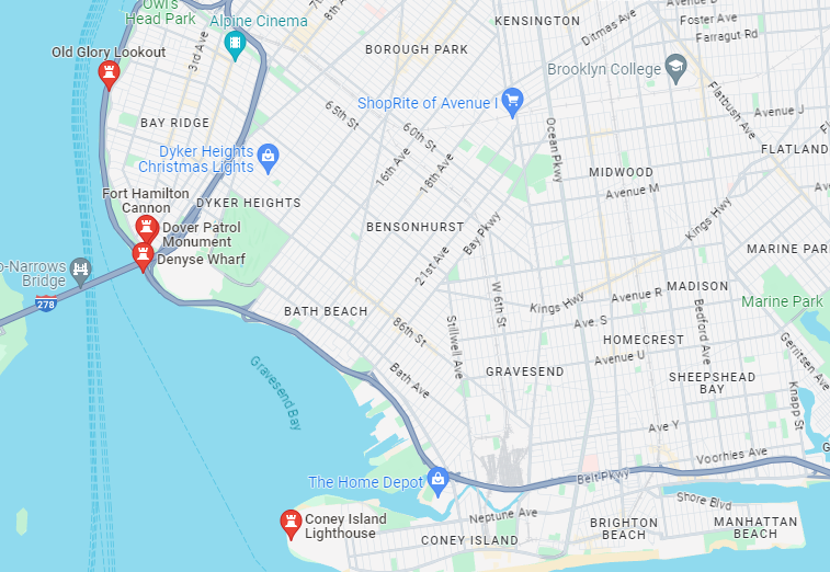 Attractions in South Brooklyn: Dover Patrol Monument, Coney Island & Beaches
